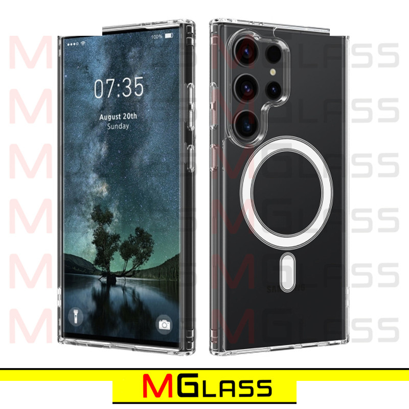 کاور ام گلس مدل Magsafe-PR-MG مناسب برای گوشی موبایل سامسونگ Galaxy S24 Ultra 5G به همراه محافظ صفحه نمایش گوشی کاور ام گلس مدل Magsafe-PR-MG مناسب برای گوشی موبایل سامسونگ Galaxy S24 Ultra 5G به همراه محافظ صفحه نمایش گوشی