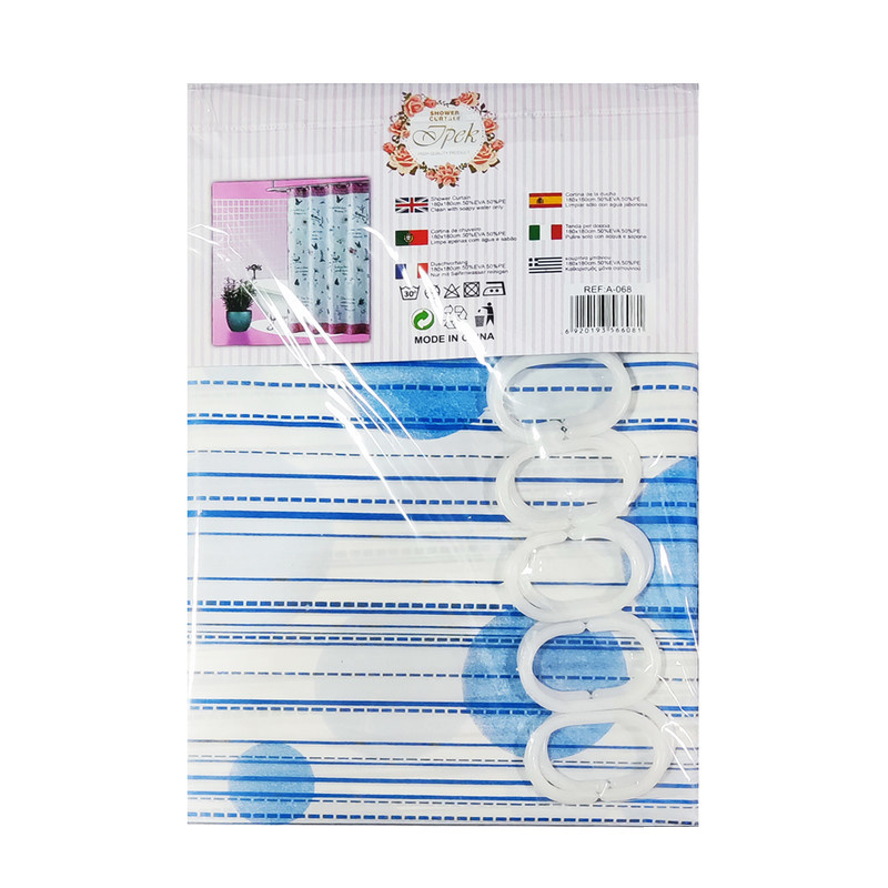 پرده حمام جی پک مدل خطی کد BL_98 سایز 180x200 سانتی متر پرده حمام جی پک مدل خطی کد BL_98 سایز 180x200 سانتی متر