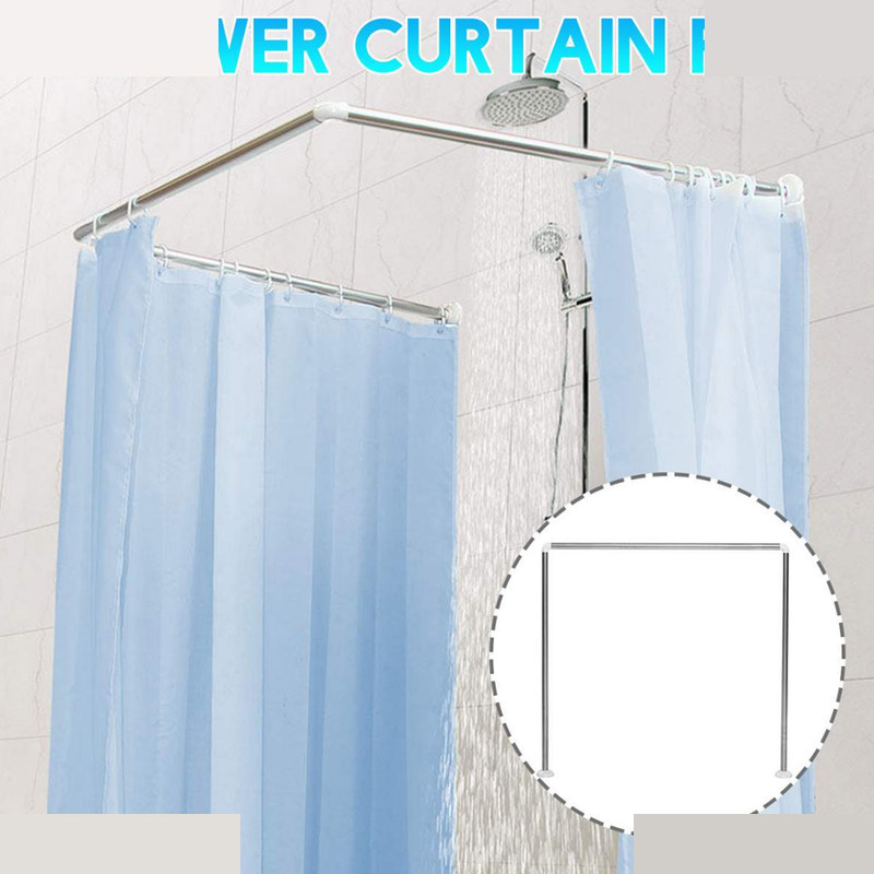 میله پرده حمام پیسو مدل U سایز 90x90 سانتی متر میله پرده حمام پیسو مدل U سایز 90x90 سانتی متر