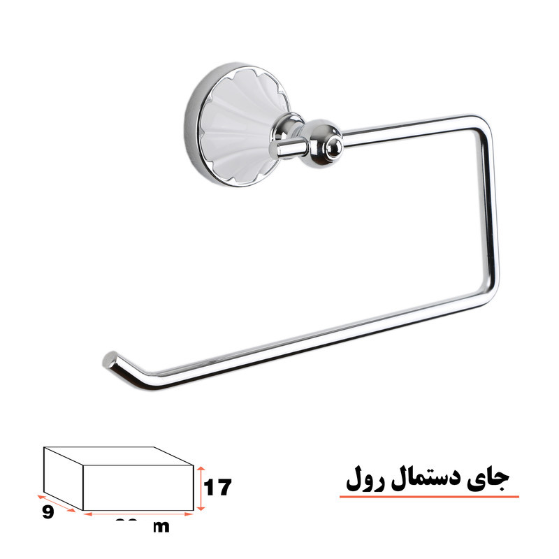 پایه رول دستمال کاغذی دلفین مدل 22 W L پایه رول دستمال کاغذی دلفین مدل 22 W L