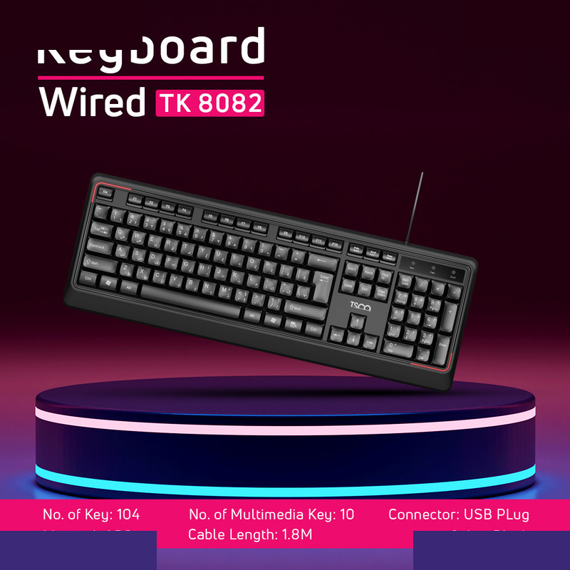 کیبورد تسکو مدل TK 8082 کیبورد تسکو مدل TK 8082