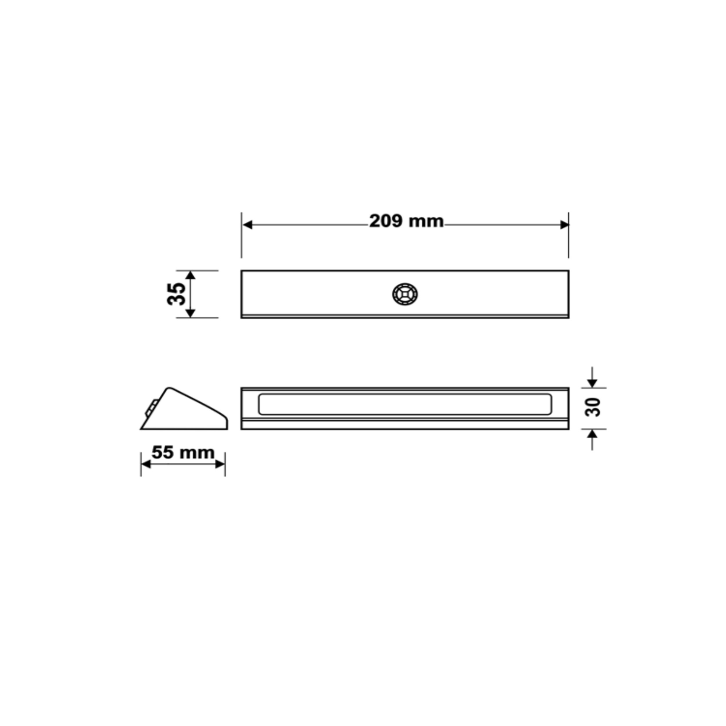 چراغ کابینتی روکار 1 وات کد 3371 چراغ کابینتی روکار 1 وات کد 3371