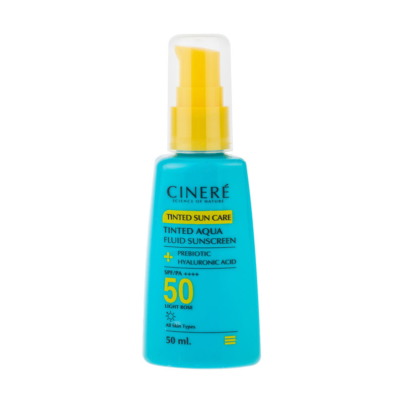 فلوئید ضد آفتاب رنگی لایت رز صورت سینره SPF 50 مدل AQUA مناسب برای انواع پوست حجم 50 میلی لیتر فلوئید ضد آفتاب رنگی لایت رز صورت سینره SPF 50 مدل AQUA مناسب برای انواع پوست حجم 50 میلی لیتر