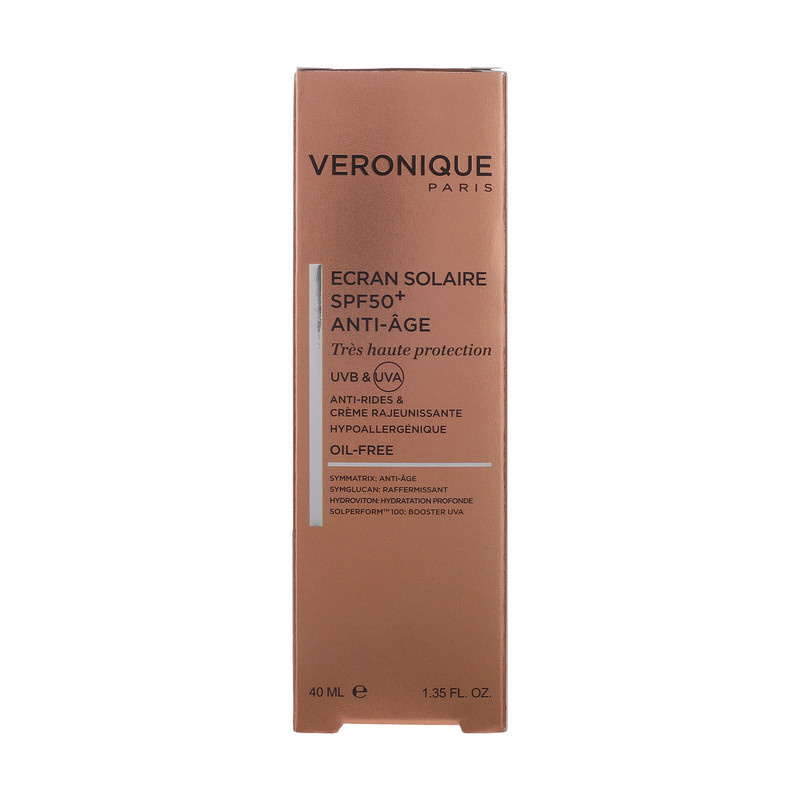 کرم ضد آفتاب بدون رنگ ورونیک SPF50 مدل Anti Age محافظ UVA وUVBو مناسب پوست چرب حجم 40 میلی لیتر کرم ضد آفتاب بدون رنگ ورونیک SPF50 مدل Anti Age محافظ UVA وUVBو مناسب پوست چرب حجم 40 میلی لیتر