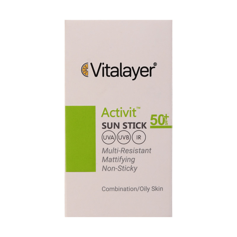 ضد آفتاب استیکی بیرنگ ویتالیر SPF 50 مدل اکتیویت محافظ UVA،UVB,IR مناسب پوستهای مختلط و چرب وزن 15 گرم ضد آفتاب استیکی بیرنگ ویتالیر SPF 50 مدل اکتیویت محافظ UVA،UVB,IR مناسب پوستهای مختلط و چرب وزن 15 گرم