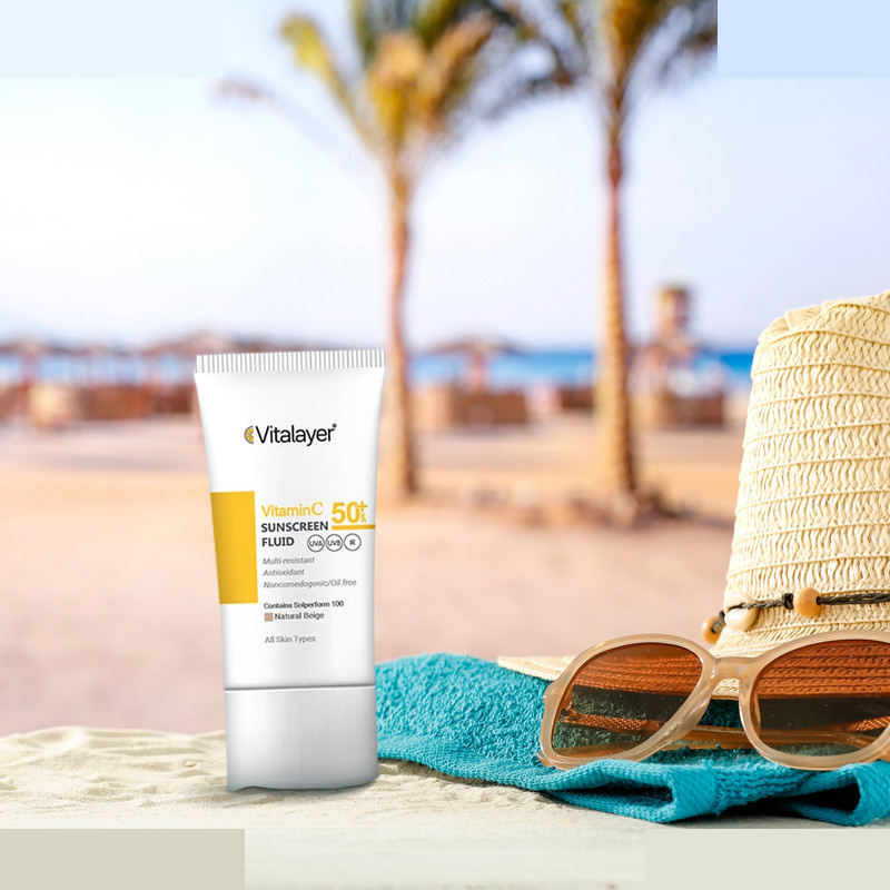 کرم ضد آفتاب رنگی ویتالیر، SPF 50، مدل ویتامین سی، مناسب انواع پوست با تنالیته متوسط و حجم 50 میلیلیتر کرم ضد آفتاب رنگی ویتالیر، SPF 50، مدل ویتامین سی، مناسب انواع پوست با تنالیته متوسط و حجم 50 میلیلیتر