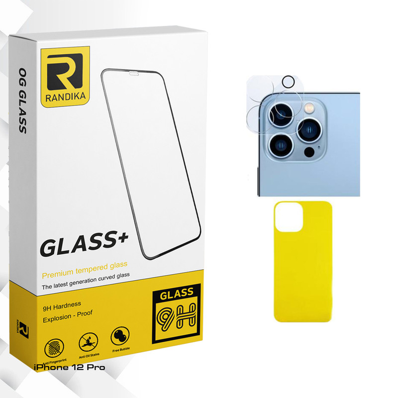محافظ پشت گوشی راندیکا مدل Randika Glass FLL مناسب برای گوشی موبایل اپل iPhone 12 Pro به همراه محافظ لنز دوربین محافظ پشت گوشی راندیکا مدل Randika Glass FLL مناسب برای گوشی موبایل اپل iPhone 12 Pro به همراه محافظ لنز دوربین