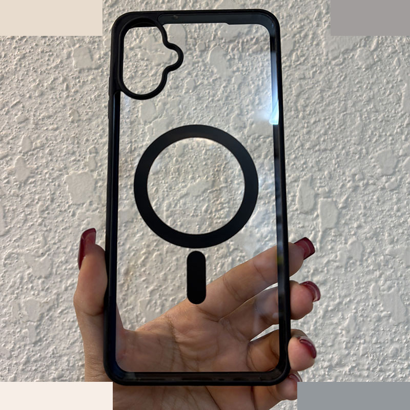 کاور مسیر مدل Clear Magnetic Black safe مناسب برای گوشی موبایل سامسونگ Galaxy A06 کاور مسیر مدل Clear Magnetic Black safe مناسب برای گوشی موبایل سامسونگ Galaxy A06