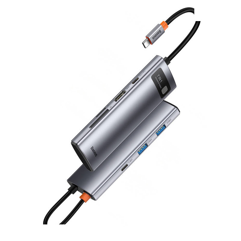 هاب 7 پورت USB-C باسئوس مدل WKWG020113 هاب 7 پورت USB-C باسئوس مدل WKWG020113