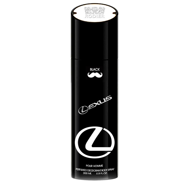 اسپری بدن مردانه رودیر مدل LEXUS BLACK اسپری بدن مردانه رودیر مدل LEXUS BLACK