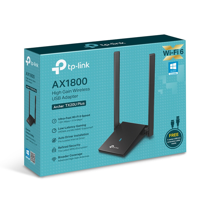 کارت شبکه تی پی-لینک مدل Archer TX20U Plus، AX1800 Mbps کارت شبکه تی پی-لینک مدل Archer TX20U Plus، AX1800 Mbps