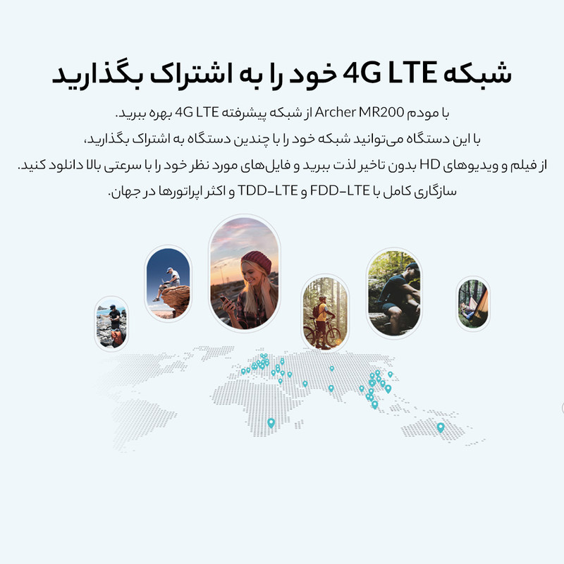 مودم 4G LTE تی پی-لینک مدل MR200 مودم 4G LTE تی پی-لینک مدل MR200