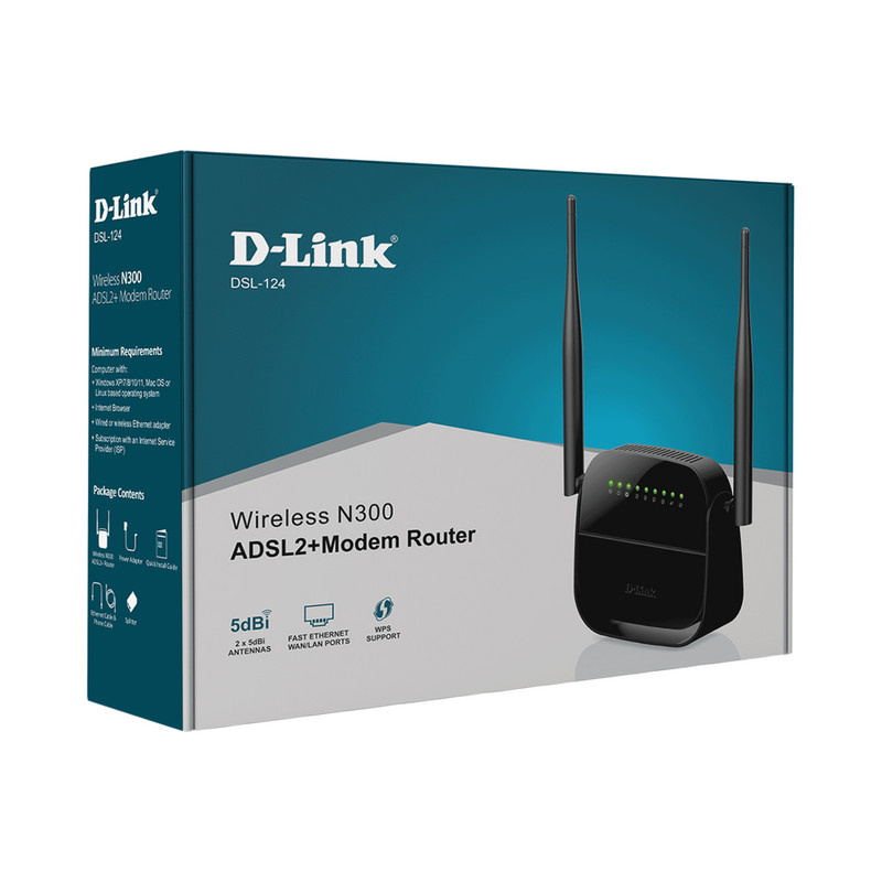 مودم روتر دی-لینک مدل DSL-124 New Version 2022 مودم روتر دی-لینک مدل DSL-124 New Version 2022