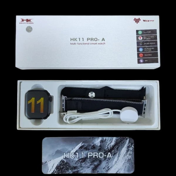 ساعت هوشمند 46 میلی متری ویرفیت مدل HK11 PRO-A با دو بند سیلیکونی و پارچه ای ساعت هوشمند 46 میلی متری ویرفیت مدل HK11 PRO-A با دو بند سیلیکونی و پارچه ای