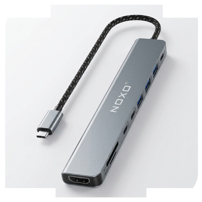 هاب 9 پورت USB-C نوکسو مدل HUB-N1 9in1 هاب 9 پورت USB-C نوکسو مدل HUB-N1 9in1