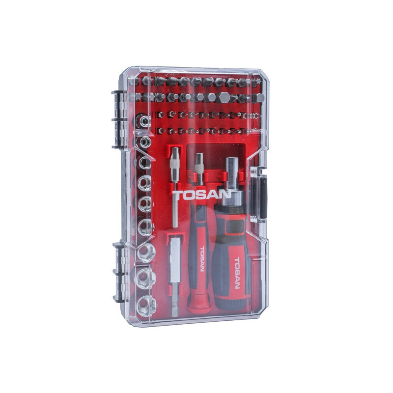 پیچ گوشتی معمولی،ساعتی و بکس توسن مدل T4820K بسته 55 عددی پیچ گوشتی معمولی،ساعتی و بکس توسن مدل T4820K بسته 55 عددی