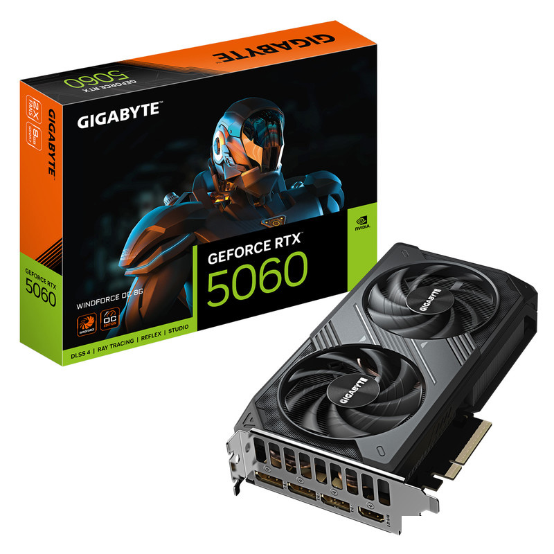 کارت گرافیک گیگابایت مدل GeForce RTX 5060 WINDFORCE OC 8G