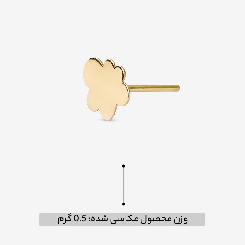 گوشواره میخی طلا 18 عیار زنانه طلای رادا مدل ابر و رعد کد rd257 گوشواره میخی طلا 18 عیار زنانه طلای رادا مدل ابر و رعد کد rd257