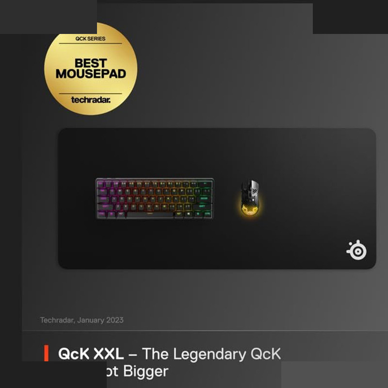 ماوس پد گیمینگ استیل سریز مدل QcK Gaming XXL Cloth سایز 90*40 سانتیمتر ماوس پد گیمینگ استیل سریز مدل QcK Gaming XXL Cloth سایز 90*40 سانتیمتر