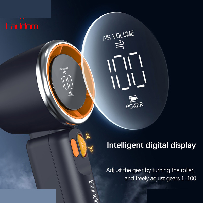 پنکه شارژی ارلدام مدل TURBO FAN F18 ظرفیت 3600 میلی آمپر ساعت