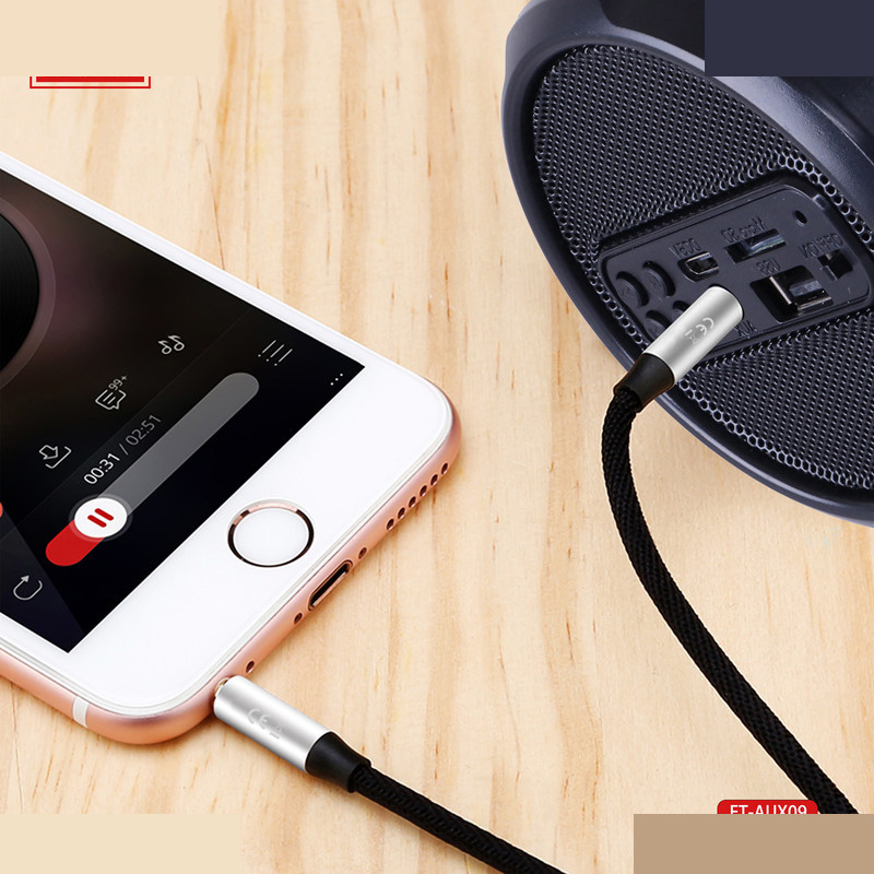 کابل تبدیل AUX به لایتنینگ / USB-C / AUX ارلدام مدل AUX09 طول 1.2 متر