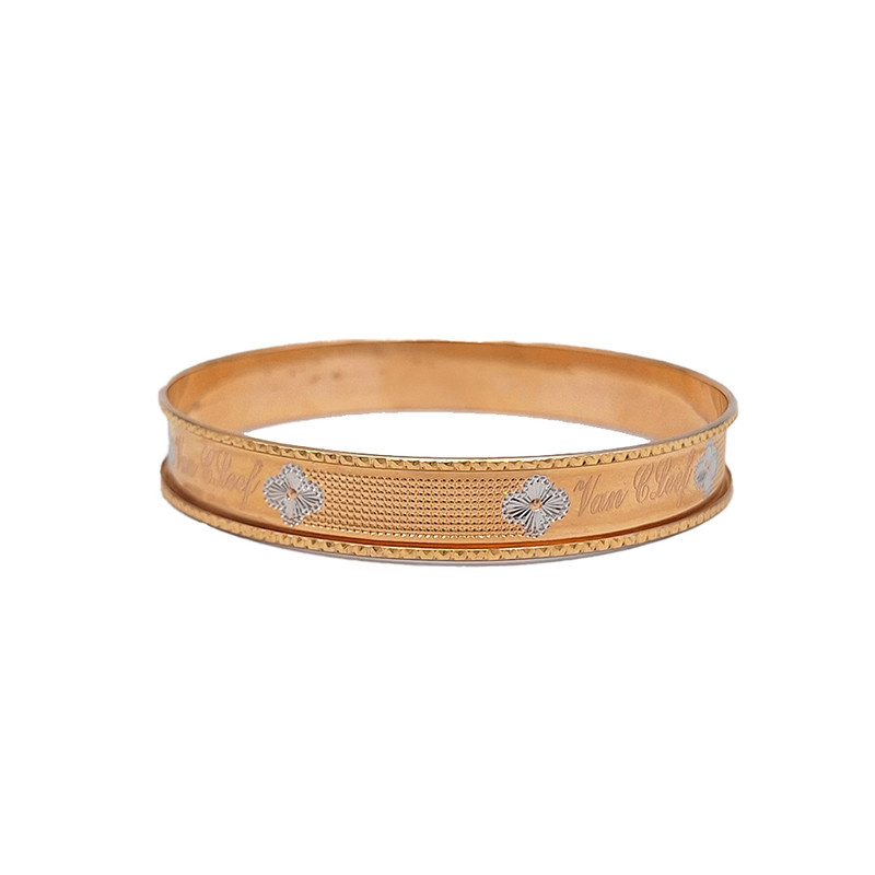 النگو طلا 18 عیار زنانه گالری طلای پیرعطا مدل ونکلیف تراشدار کد vt13g سایز 3 النگو طلا 18 عیار زنانه گالری طلای پیرعطا مدل ونکلیف تراشدار کد vt13g سایز 3