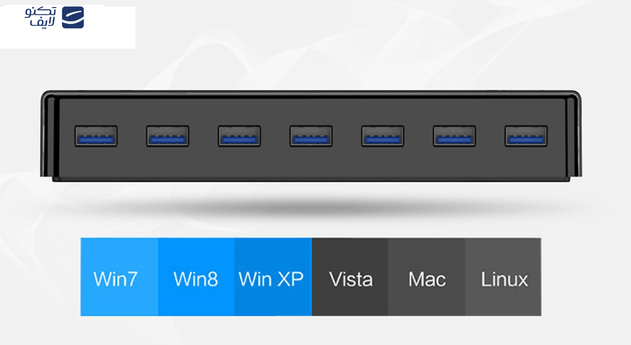 هاب 7 پورت USB 3.0 اوریکو مدل H7928-U3-V1 هاب 7 پورت USB 3.0 اوریکو مدل H7928-U3-V1
