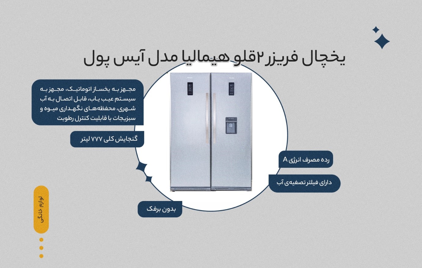 یخچال دوقلو هیمالیا مدل ایس پول