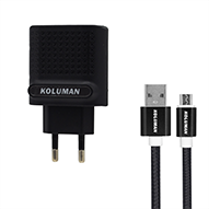 شارژر دیواری کلومن مدل KC-H110 به همراه کابل MICRO USB شارژر دیواری کلومن مدل KC-H110 به همراه کابل MICRO USB-small-image