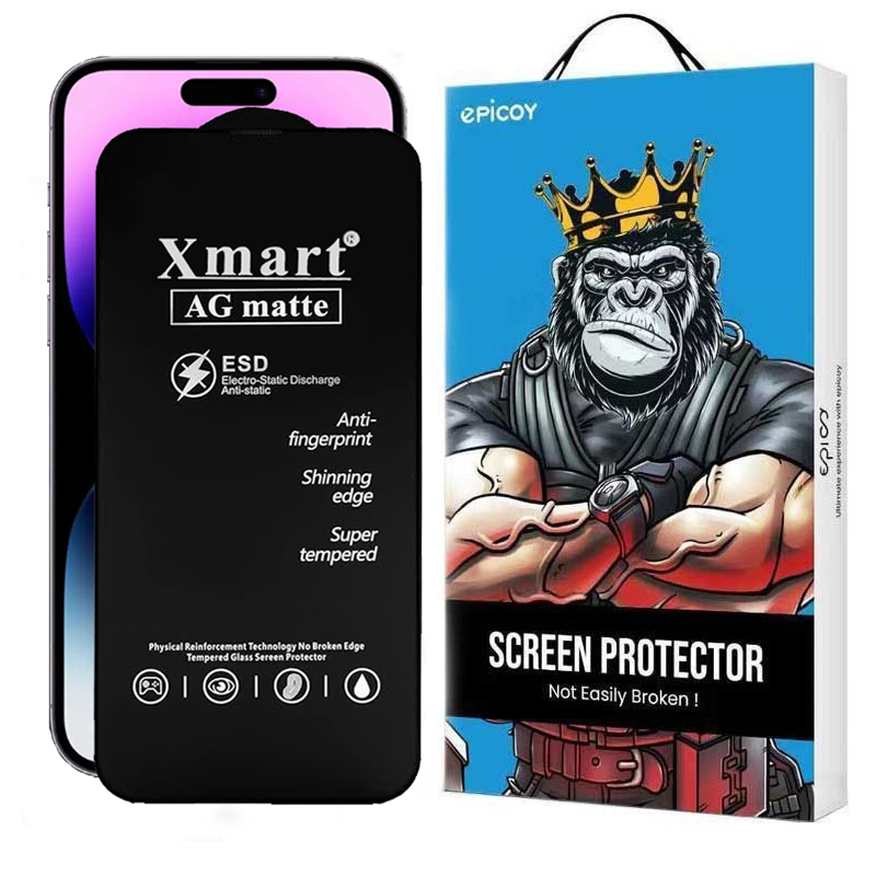 گلس گوشی مات اپل iPhone 15 Plus اپیکوی مدل Xmart Ag Matte 