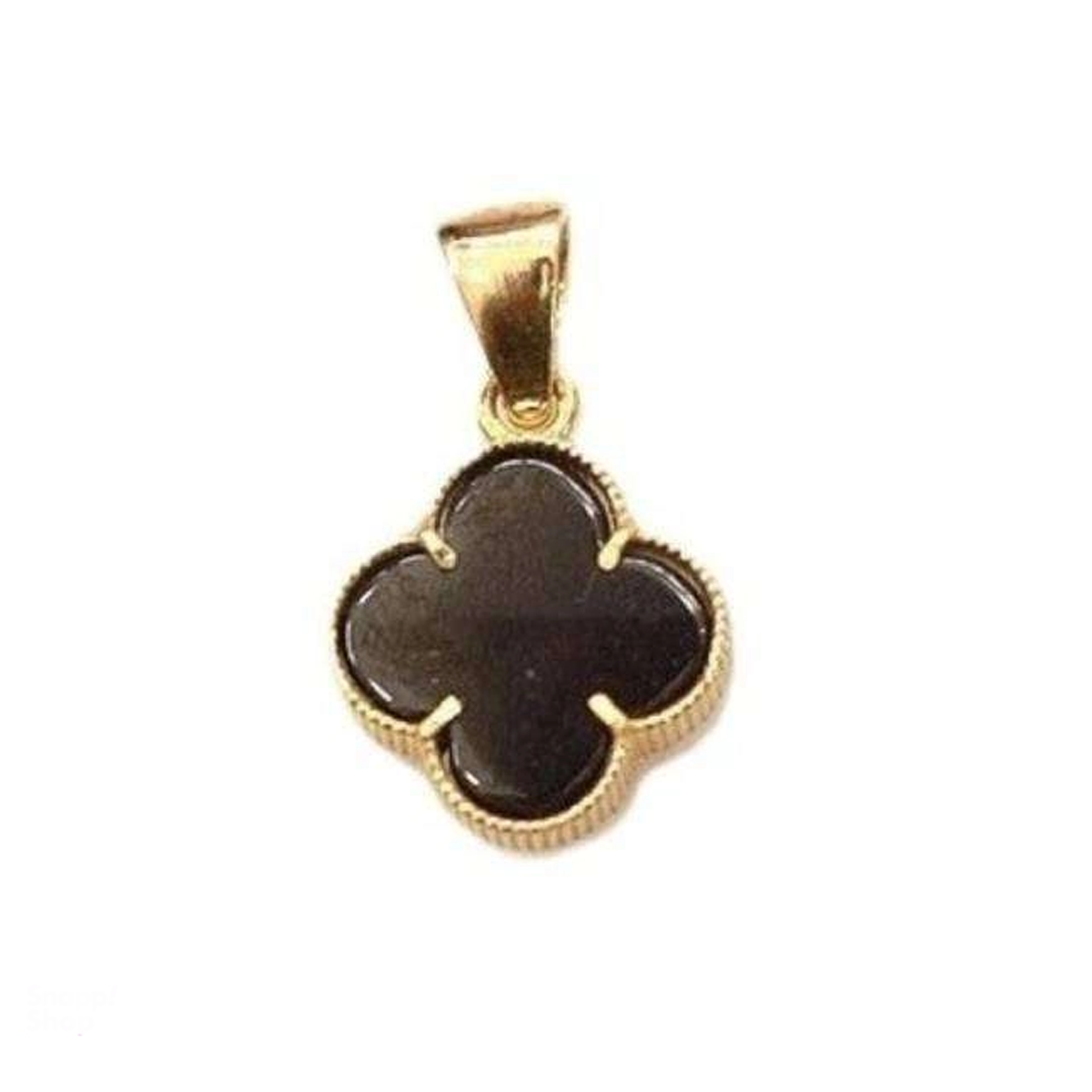 پلاک طلا زنانه طرح ونکلیف مشکی اپال گلد کد sh0225-small-image