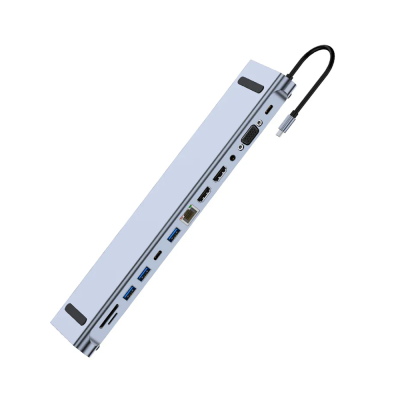 هاب تایپ سی کوتتسی 12 پورت مدل 16014 هاب 12 پورت USB-C کوتسی مدل 16014