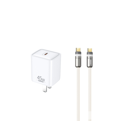 شارژر دیواری 45 وات ریمکس مدل RP-U185 به همراه کابل تبدیل USB-C