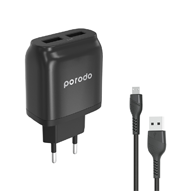 شارژر دیواری پرودو مدل PD-0203MEU به همراه کابل تبدیل Micro USB -small-image