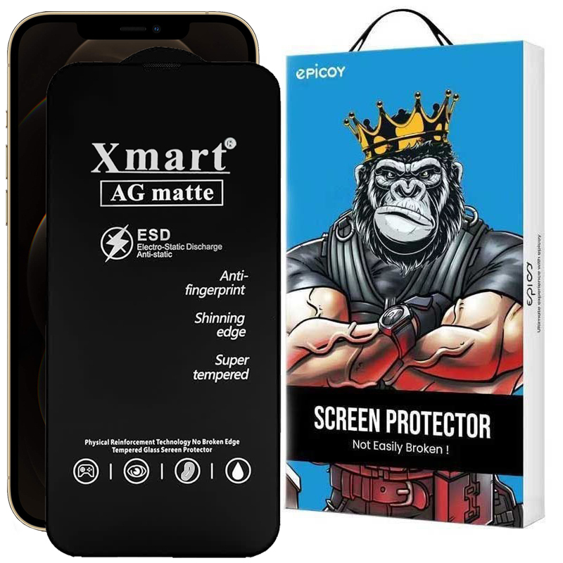 گلس گوشی مات اپل iPhone 12 Pro Max اپیکوی مدل Xmart Ag Matte محافظ صفحه نمایش مات اپیکوی مدل Xmart Ag Matte مناسب برای گوشی موبایل اپل iphone 12 Pro Max