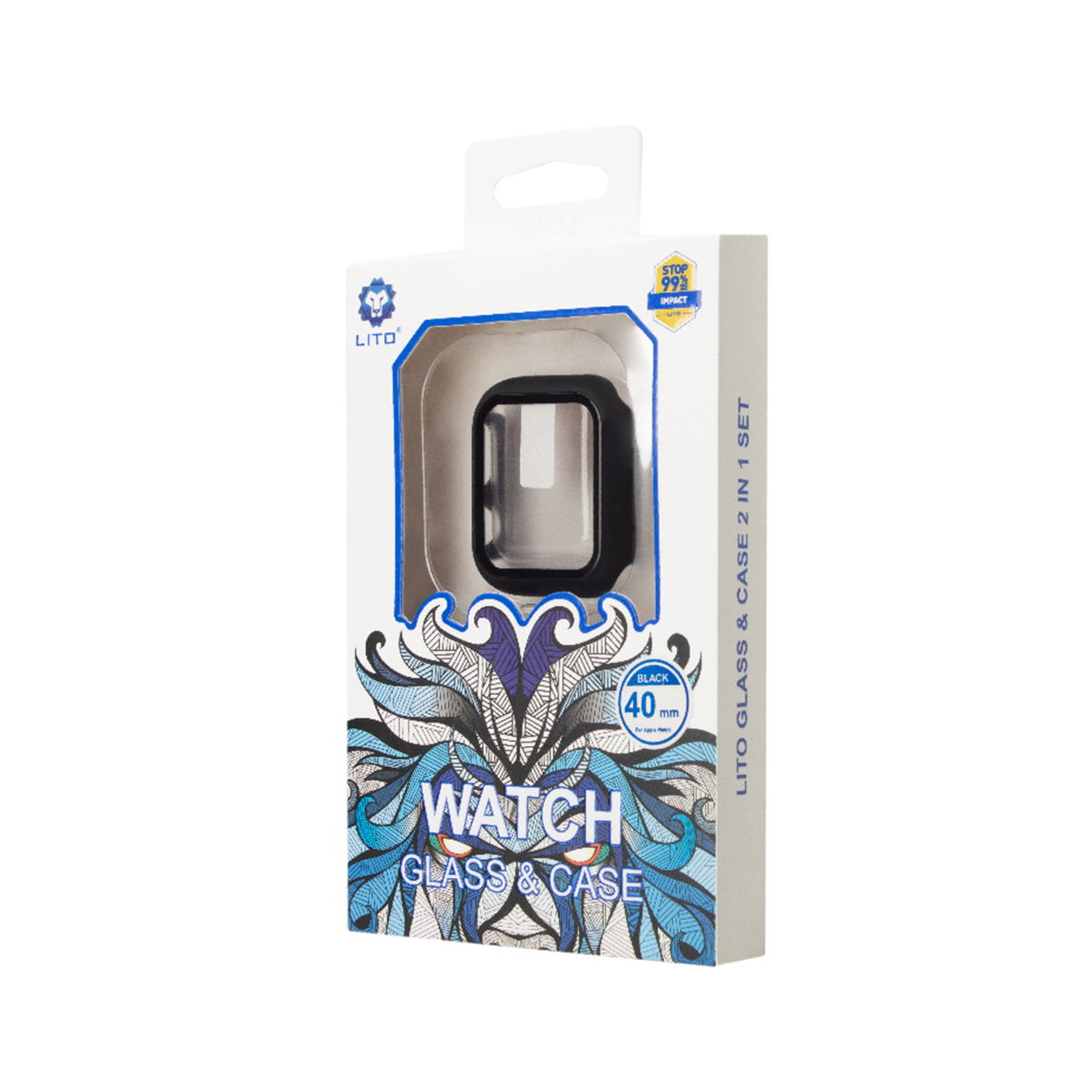 کاور اپل واچ 42 میلی متری لیتوو مدل Glass and Case 2 IN 1 Set-small-image