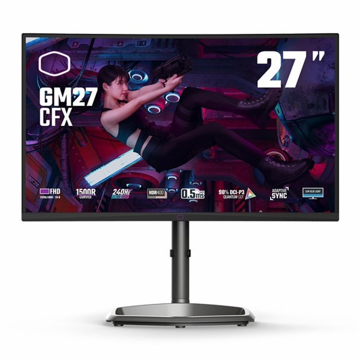 مانیتور گیمینگ خمیده کولر مستر مدل GM27-CFX سایز 27 اینچ-small-image