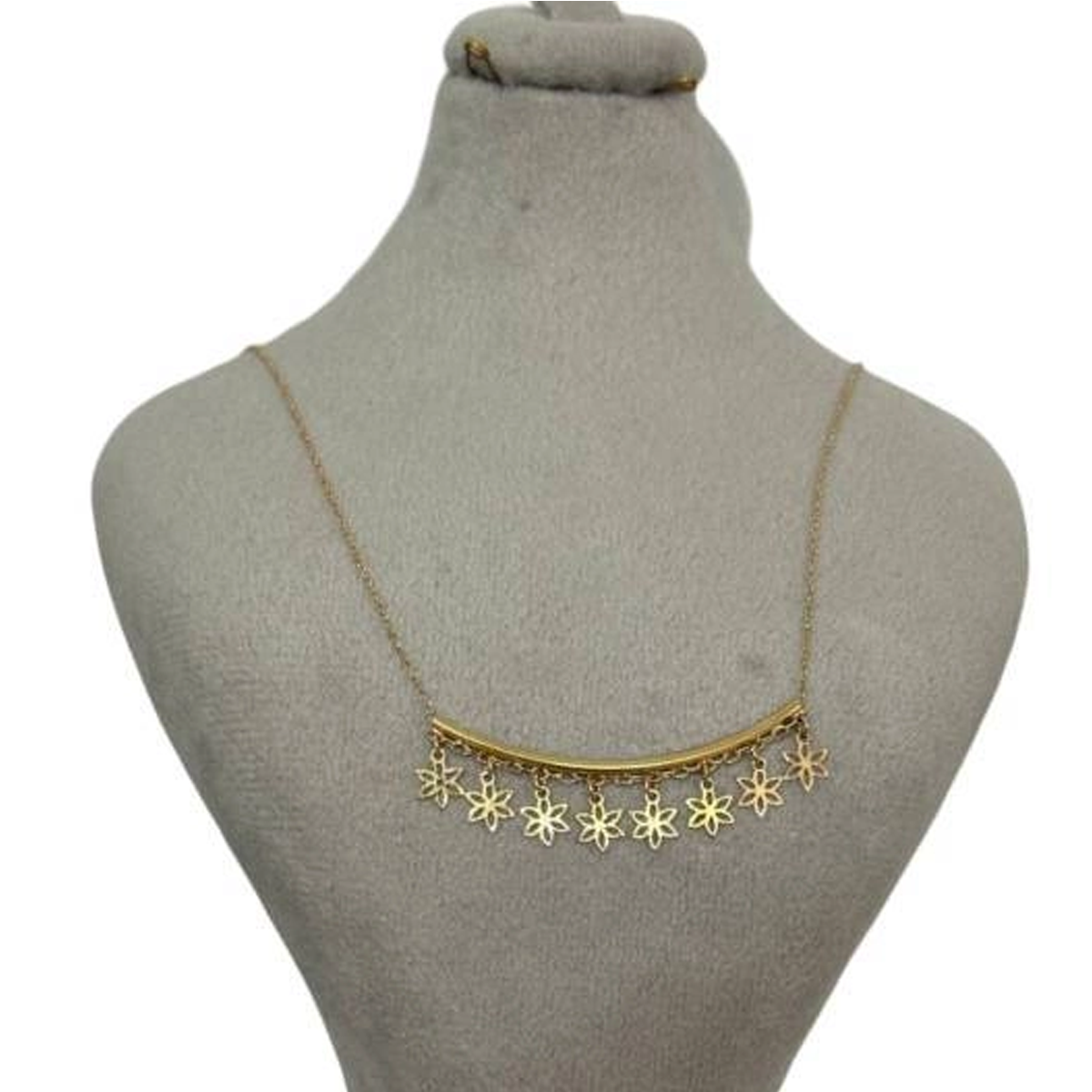 گردنبند طلا زنانه مدل گل پولکی کد sh0357-small-image