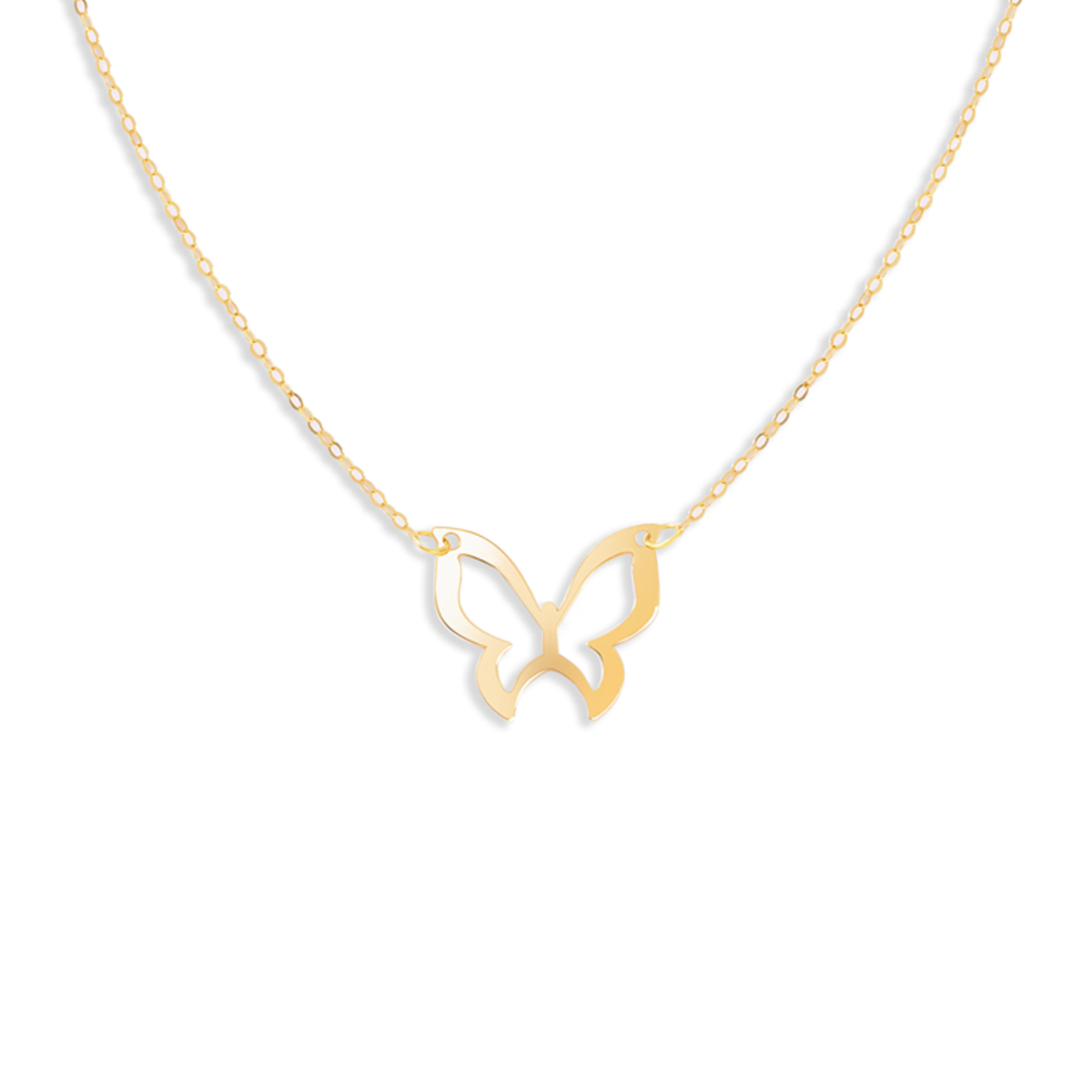  گردنبند طلا زنانه مدل پروانه کد wn3697-small-image