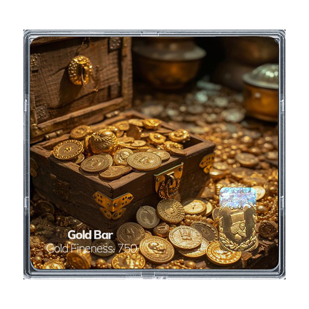 شمش طلا 5 گرمی 18 عیار مدوپد مدل صندوق طلا کد SG11752-small-image