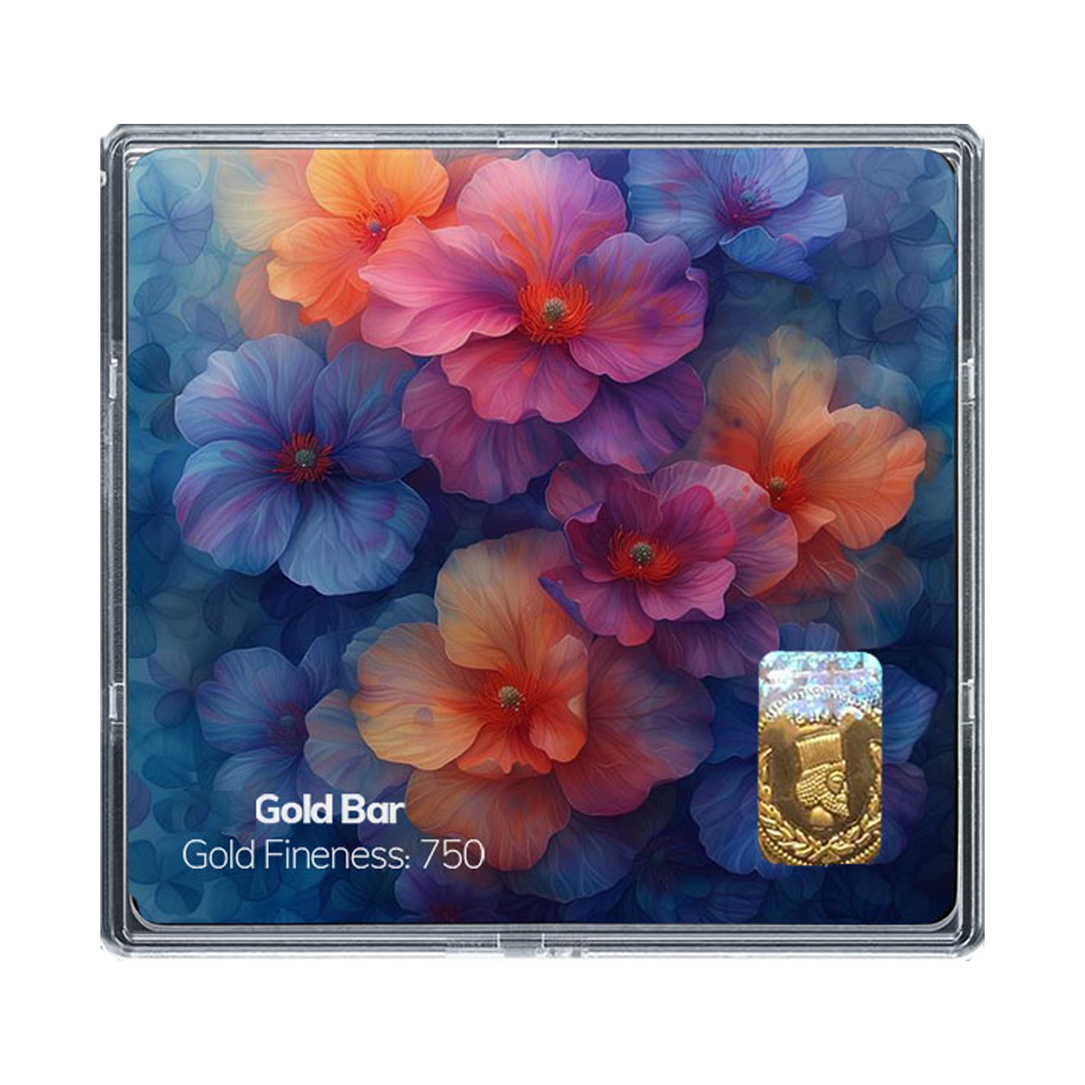 شمش طلا 500 سوتی 18 عیار مدوپد مدل گل کد SG11838-small-image
