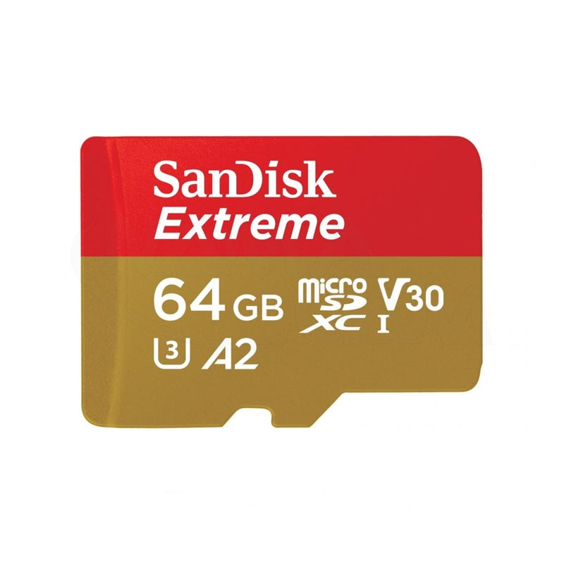 کارت حافظه سن دیسک MicroSDXC مدل Extreme کلاس A2 استاندارد UHS-I U3 سرعت 170MBps ظرفیت 64 گیگابایت