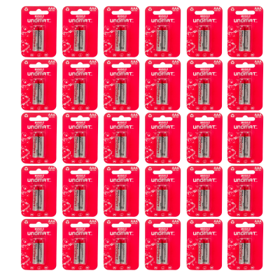 باتری نیم قلمی یونومات مدل super heavy duty بسته 60 عددی