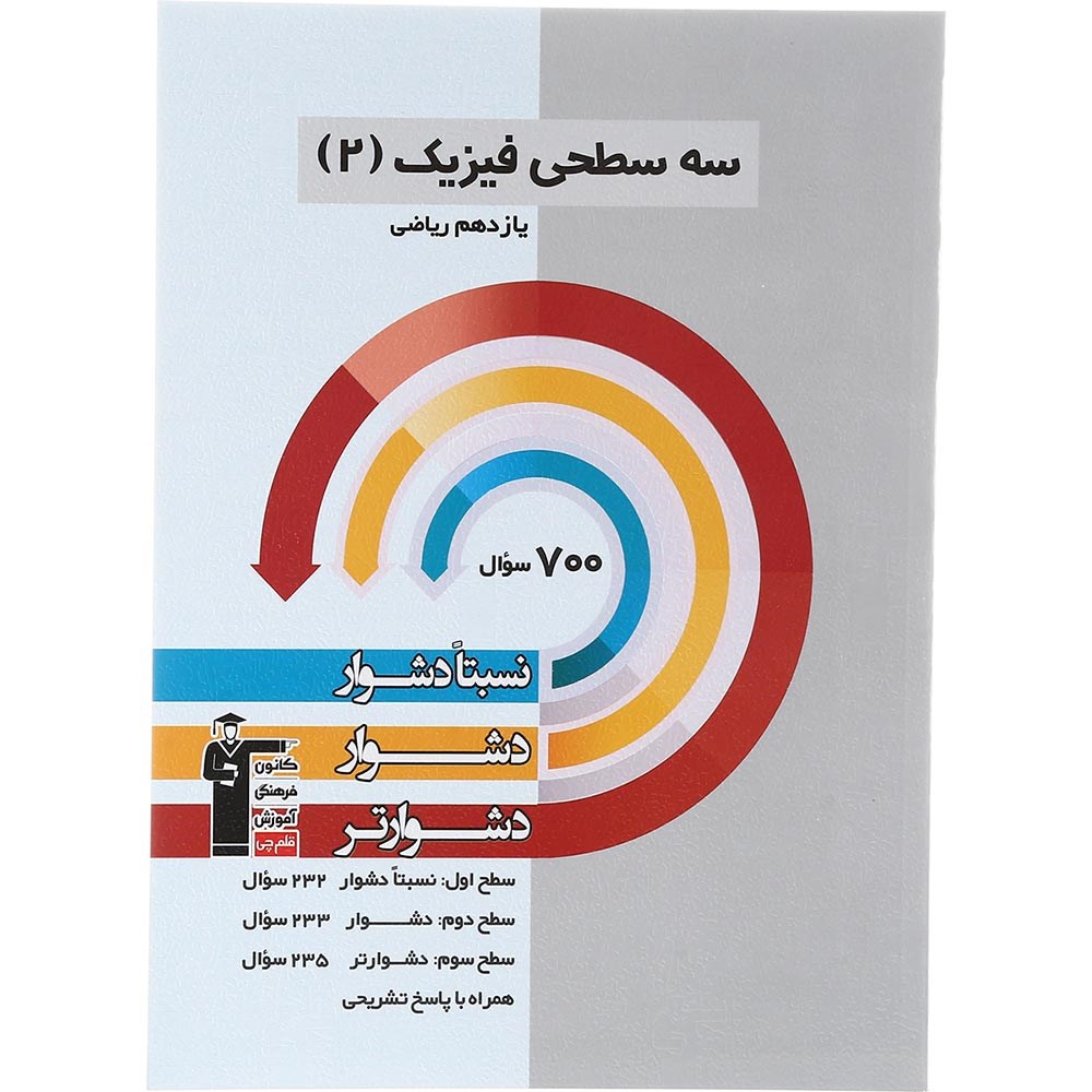 کتاب سه سطحی فیزیک یازدهم ریاضی انتشارات کانون فرهنگی آموزش سال چاپ 1403