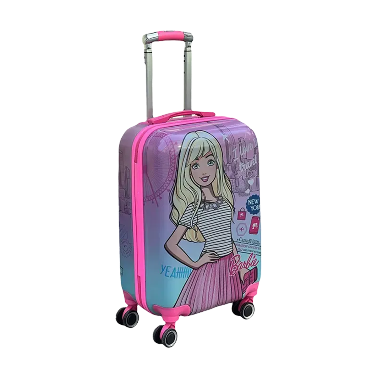 چمدان کودک طرح انیمیشنی باربی Barbie مدل MSN40131 سایز کوچک-small-image