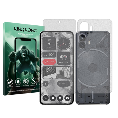 محافظ صفحه نمایش مات گوشی ناتینگ Phone 2 کینگ کونگ مدل Tough به همراه محافظ پشت گوشی
