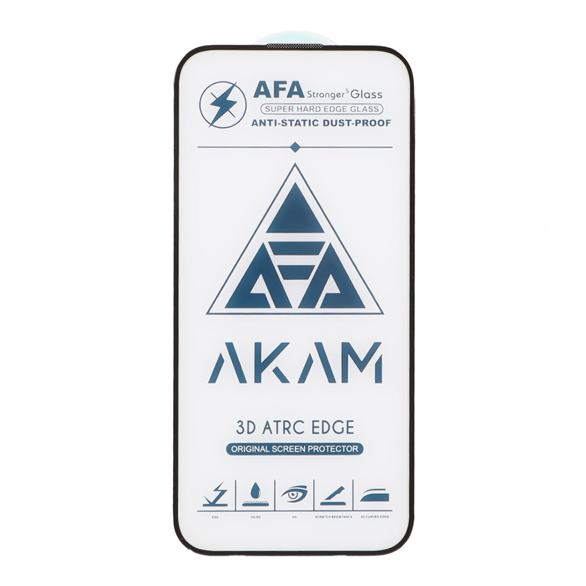محافظ صفحه نمایش شیشه ای گوشی اپل iPhone 15 Pro Max آکام مدل Full Cover ESD