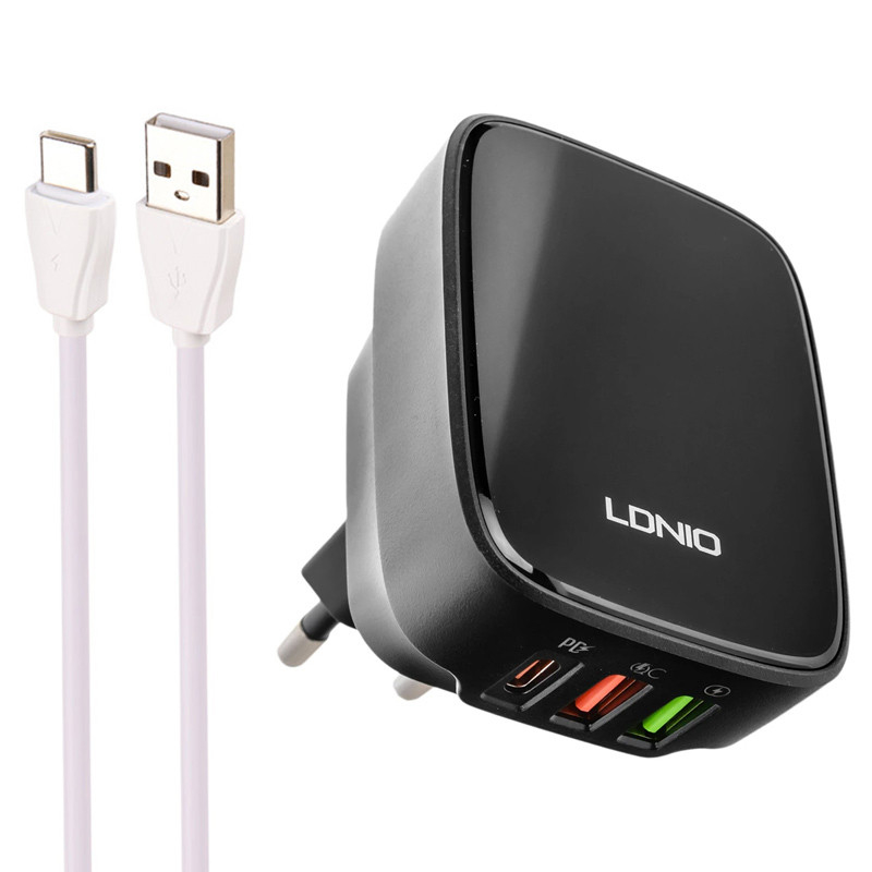 شارژر دیواری الدینیو مدل Q334 توان 32 وات به همراه کابل USB-C شارژر دیواری الدینیو مدل Q334 توان 32 وات به همراه کابل USB-C