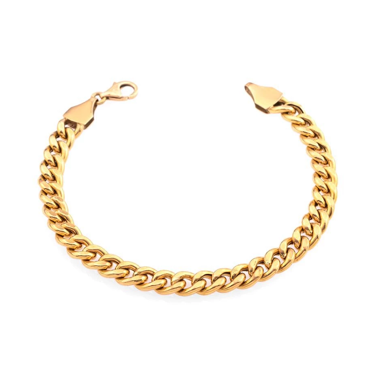 دستبند طلا 18 عیار قو طلایی طرح کارتیه 100