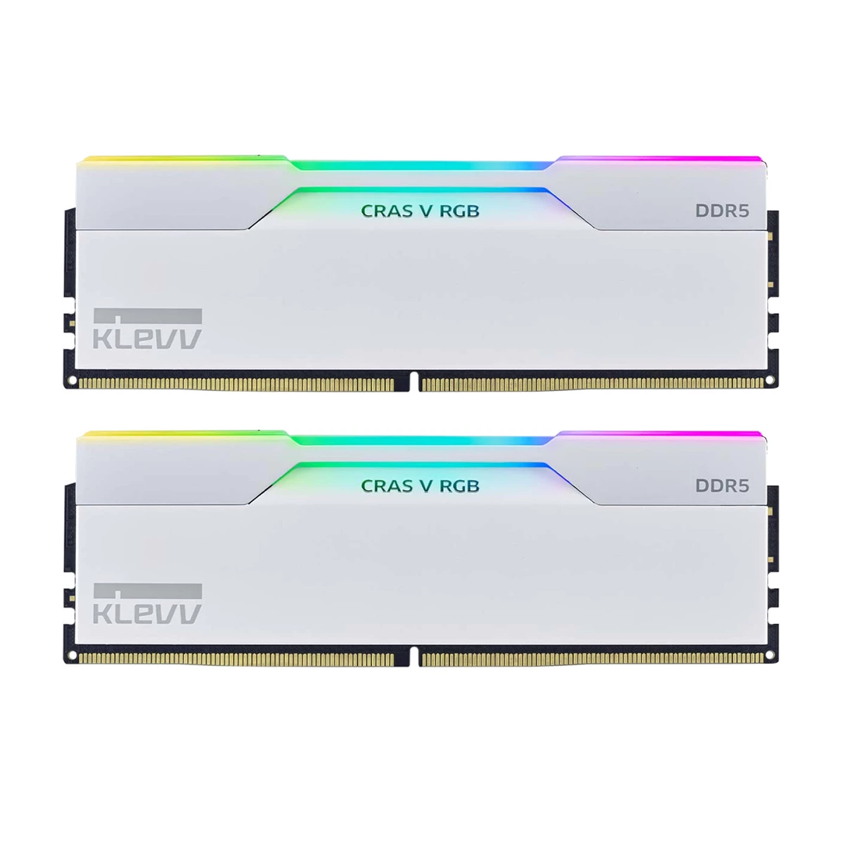 رم دسکتاپ DDR5 دو کاناله 7200 مگاهرتز CL34 کلو مدل Cras V RGB White ظرفیت 48 گیگابایت-small-image